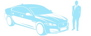 Auto blu Bologna Jaguar